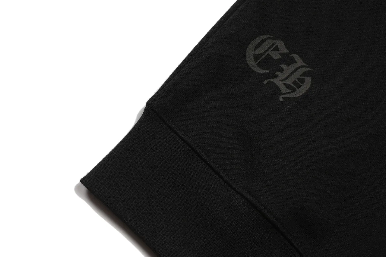 P250 Chrome Hearts Chrome Hearts Sanskrit letters classic print horseshoe flower arm cross sweatshirt Size: SMLXL Color: black white
